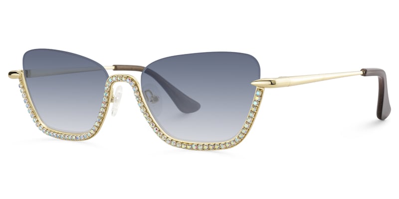 Viva - Cat Eye Gold Sunglasses