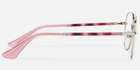 Joni - Aviator Silver Eyeglasses | Vooglam Side View