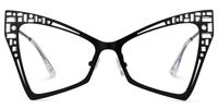 Rosa - Butterfly Black Eyeglasses | Vooglam Angle View