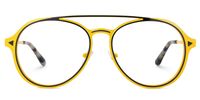 Ellasyn - Aviator Yellow Eyeglasses | Vooglam Angle View