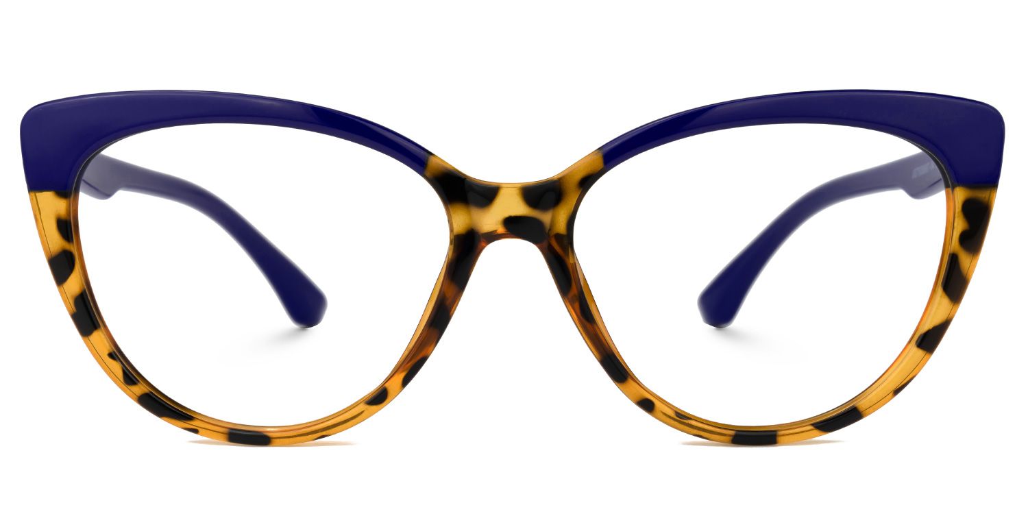 Callisto - Cat Eye Blue/Tortoise Eyeglasses | Vooglam Angle View