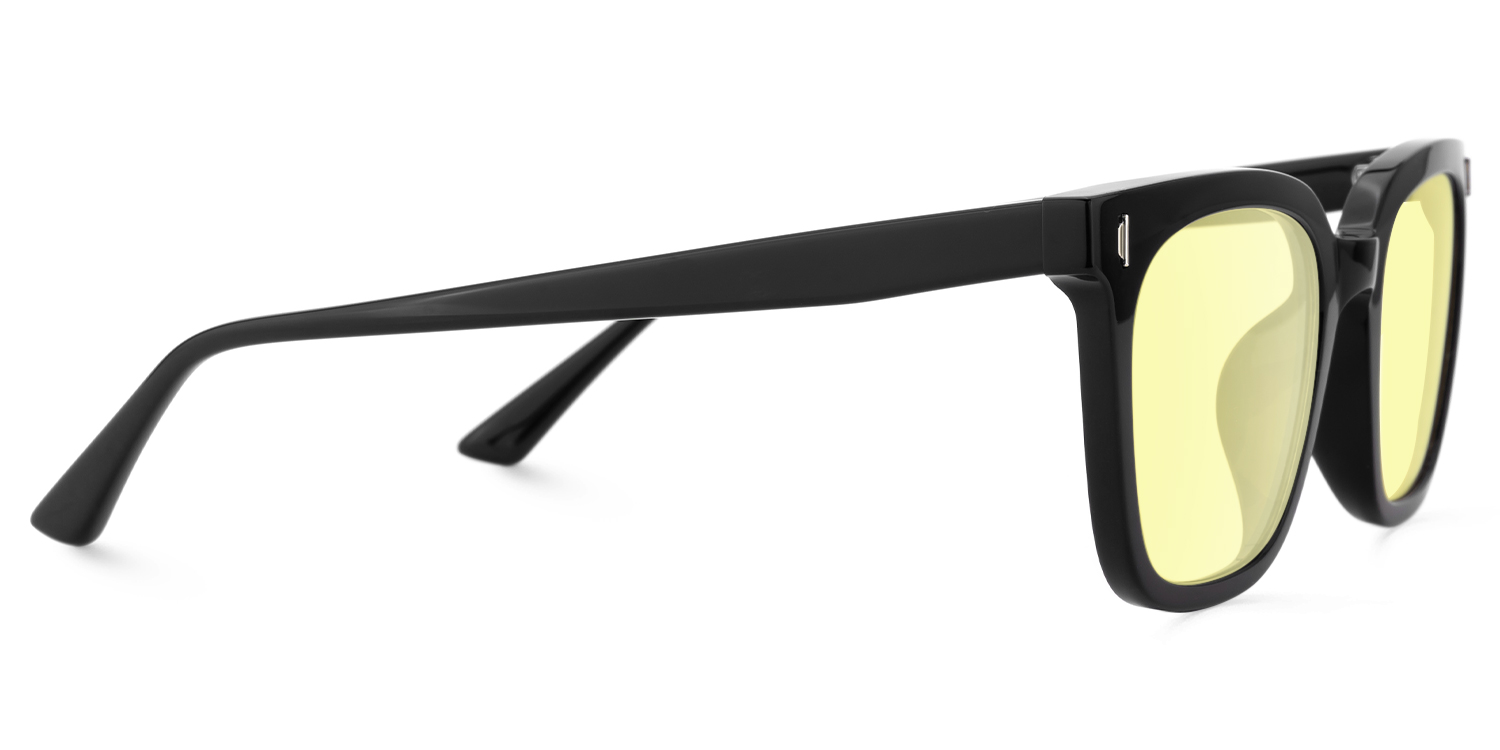 Cosmo - Rectangle Black Sunglasses