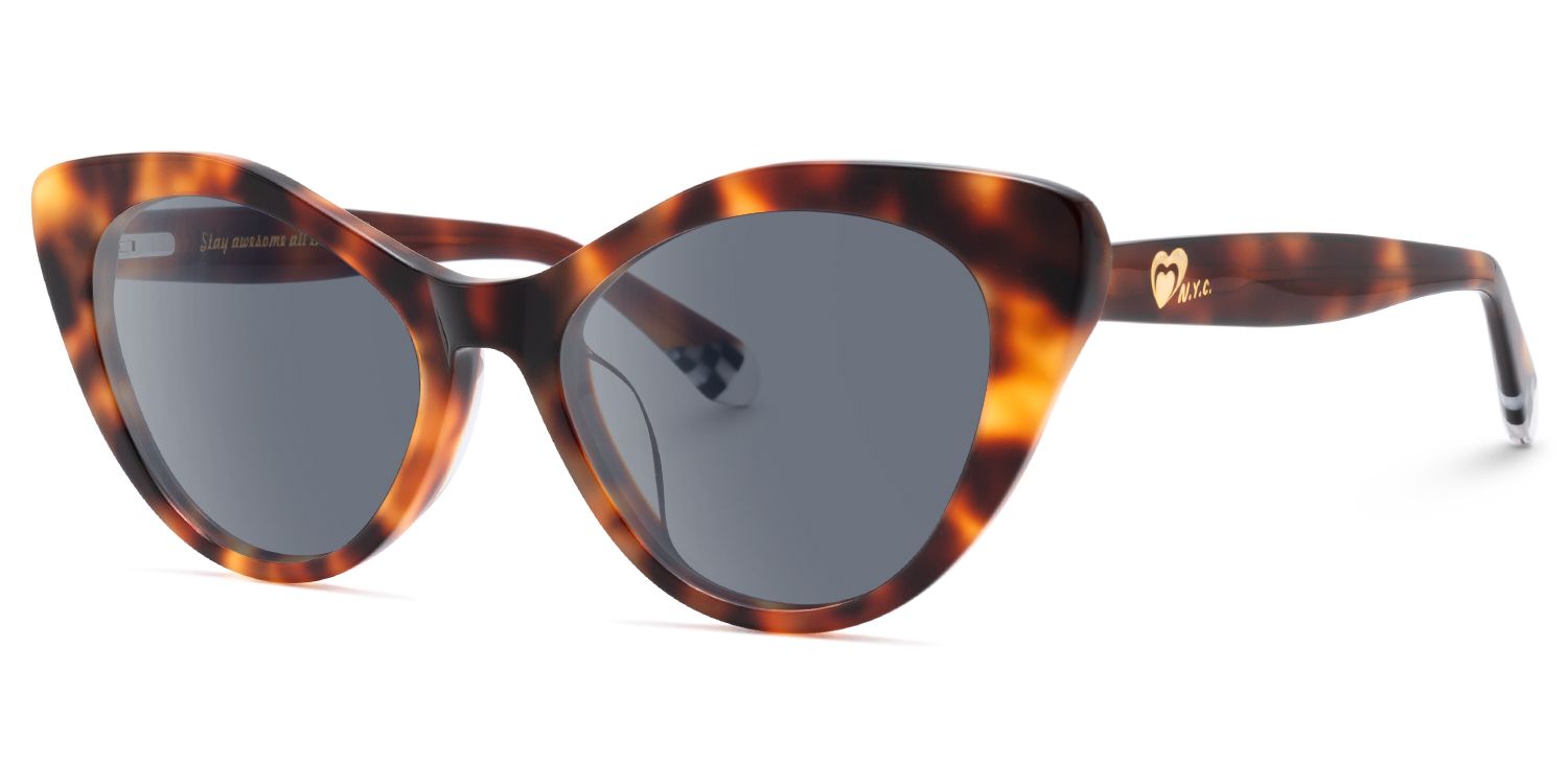 Naira - Cat Eye Tortoise Prescription Sunglasses | Vooglam Front View