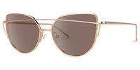 Selina Gold Rim Fashion Aviator Sunglasses Frames | Vooglam Front View