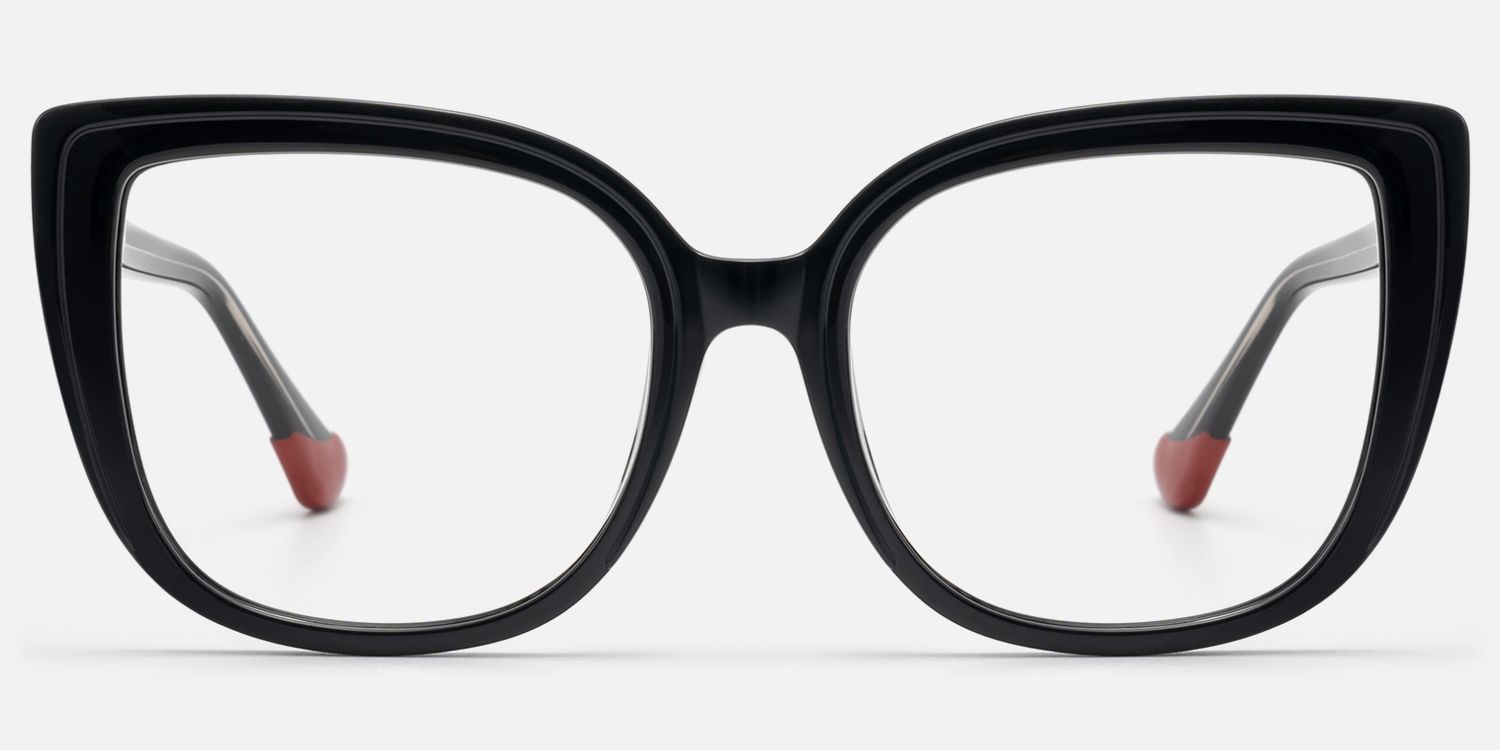 Darena - Cat Eye Black Eyeglasses | Vooglam Angle View