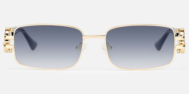 Aurae - Rectangle Gold Sunglasses