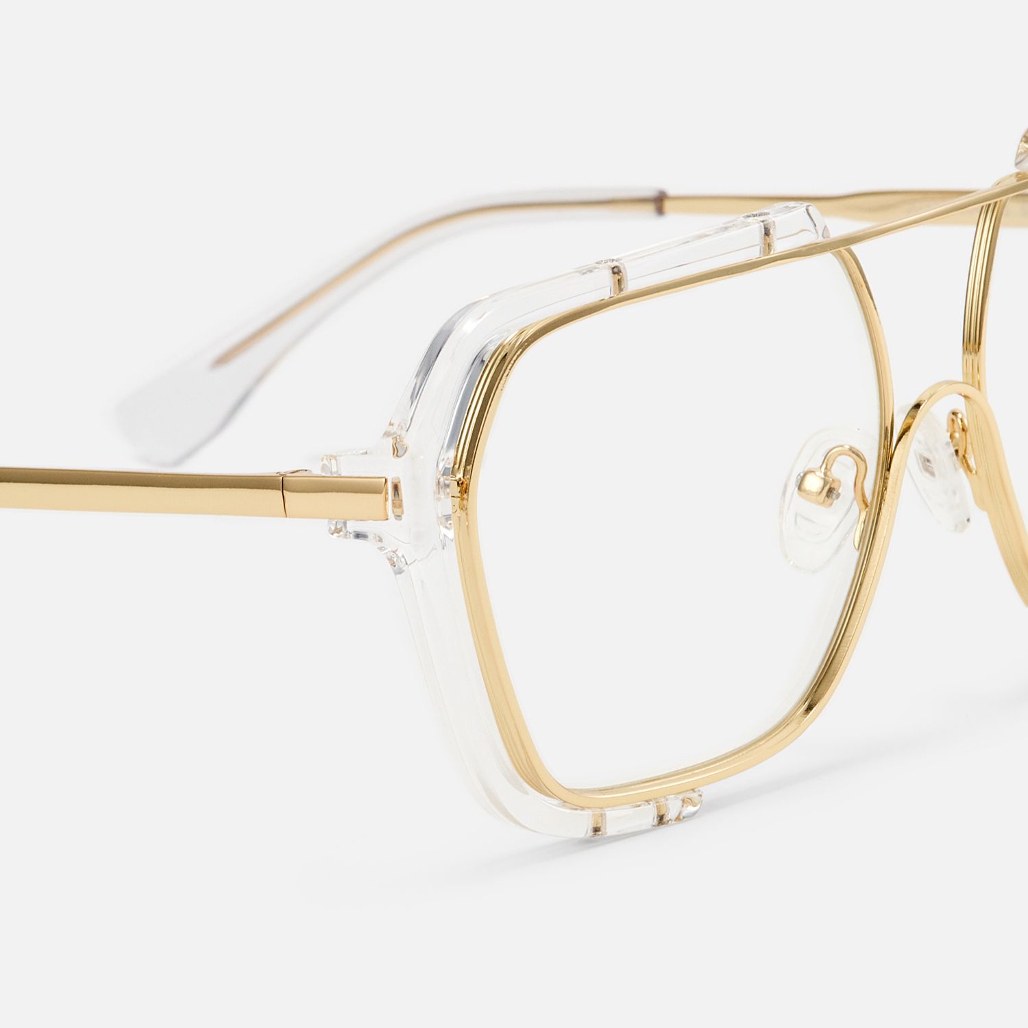 Porsha - Aviator Crystal Eyeglasses | Vooglam Design Details