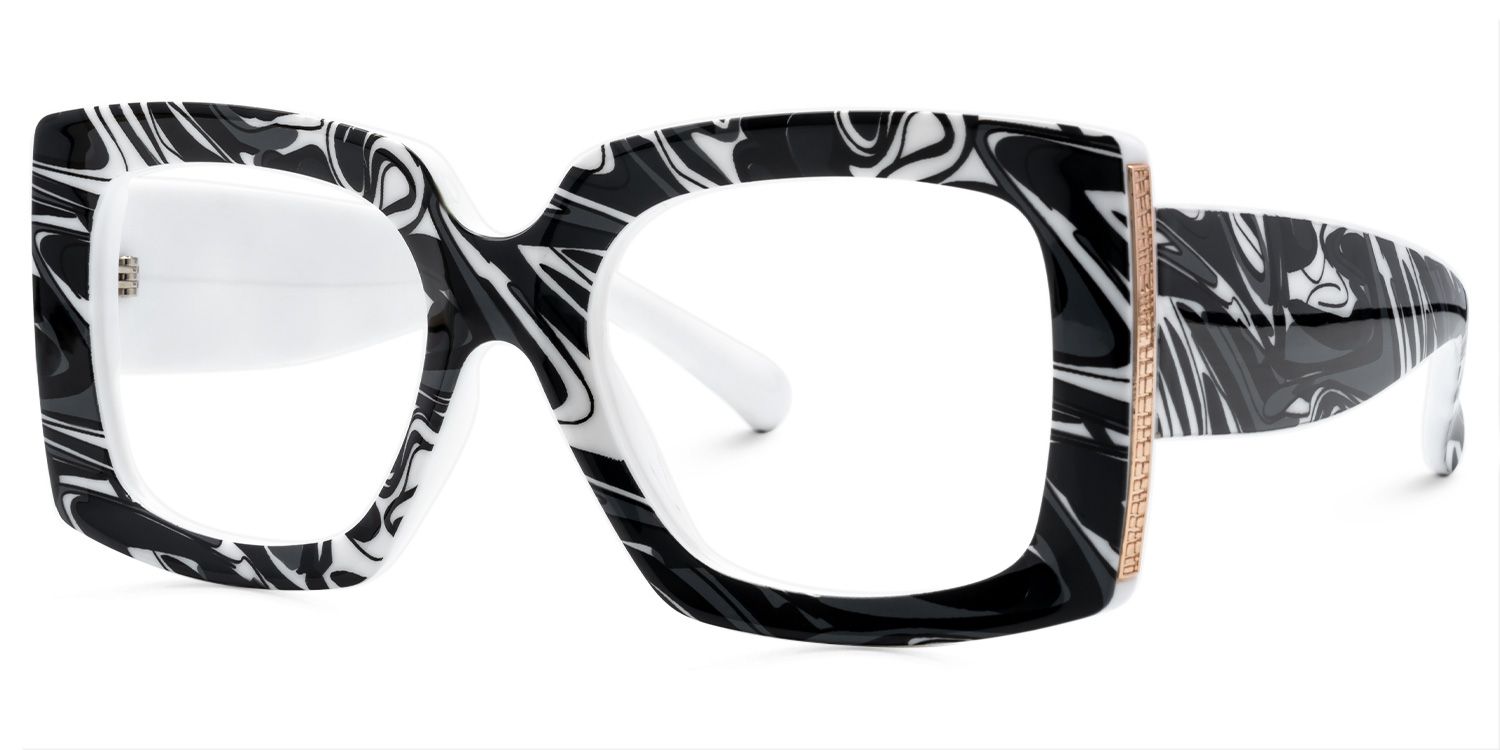 Borislav - Rectangle Pattern Eyeglasses | Vooglam Front View