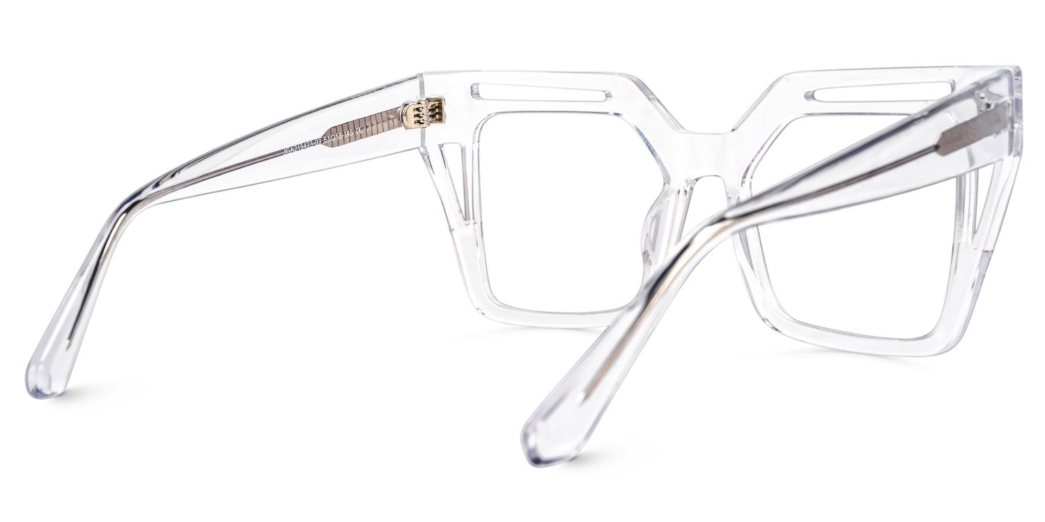 Eduarte - Square Crystal Eyeglasses | Vooglam Side View