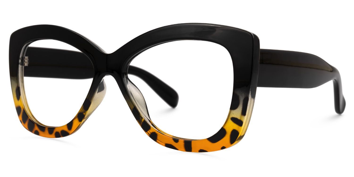 Undra - Butterfly Black/Tortoise Eyeglasses | Vooglam Front View