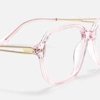 Odyssey - Square Pink Eyeglasses | Vooglam Design Details
