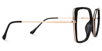Demia - Square Black Eyeglasses - 5