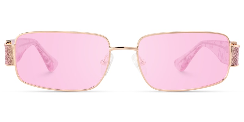 Alexandra - Rectangle Pink Sunglasses