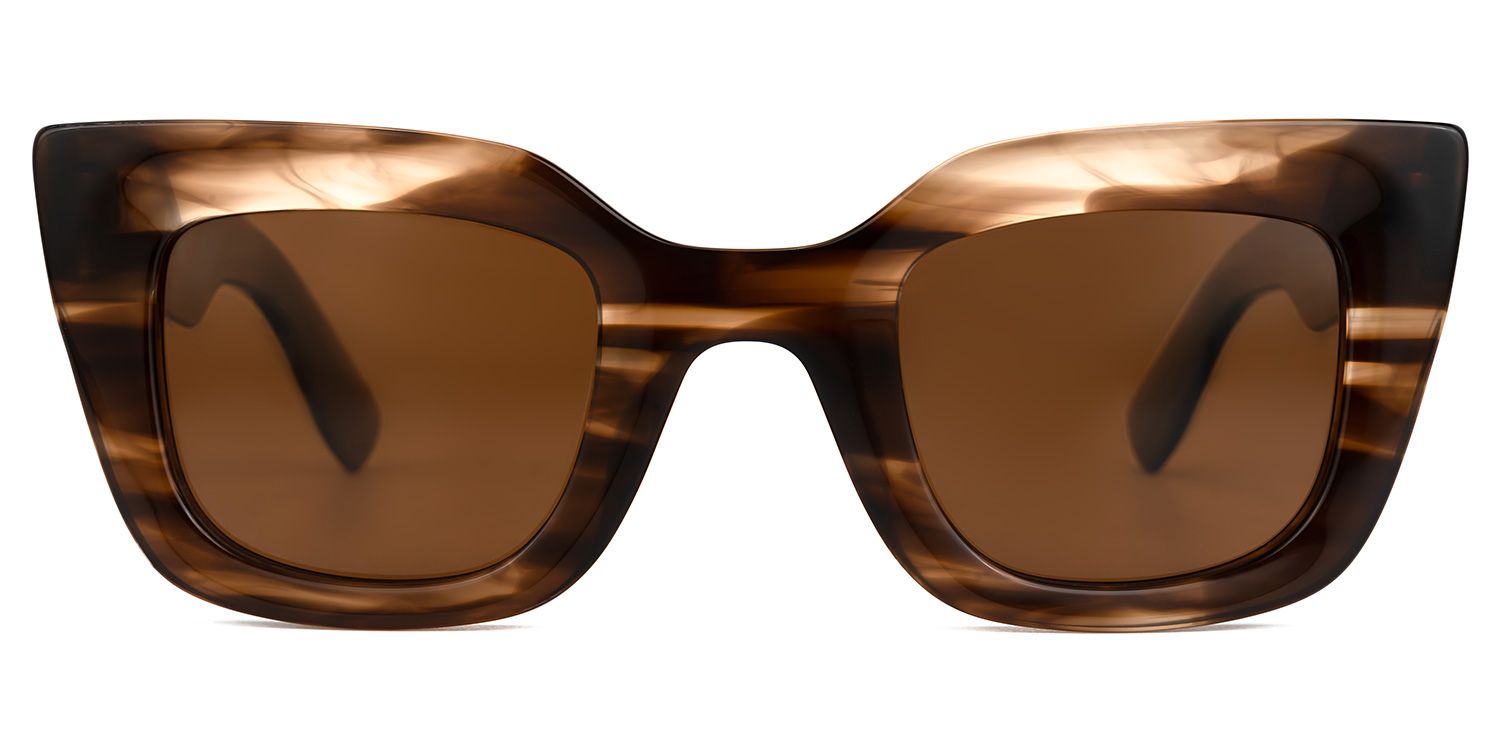 Delarosa - Cat Eye Brown Sunglasses product detail 2