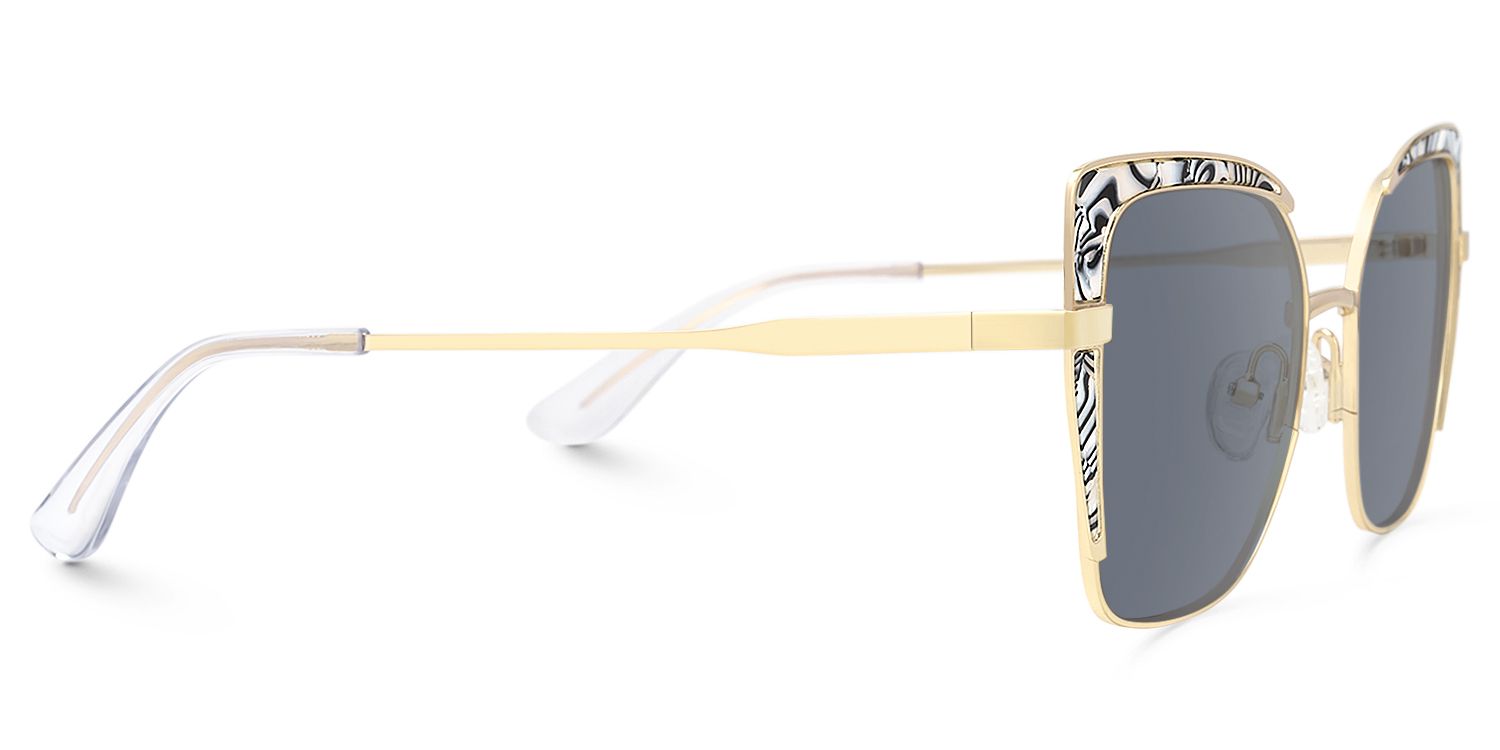 Jabilo - Cat Eye Gold Sunglasses by Vooglam - Product View 4