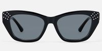 Starlina - Rectangle Black Sunglasses | Vooglam Angle View