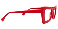 Sarah - Rectangle Red Eyeglasses | Vooglam
