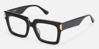 Daiane - Square Black Eyeglasses | Vooglam Front View