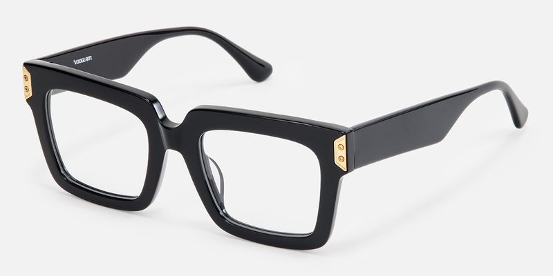 Daiane - Square Black Eyeglasses