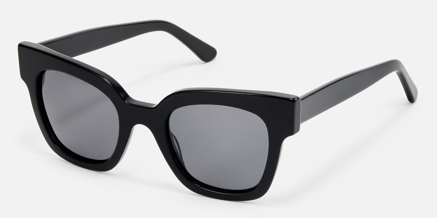 Vanguard - Square Black Sunglasses | Vooglam Front View