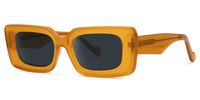 Kadmiel - Rectangle Orange Prescription Sunglasses | Vooglam Front View