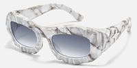 The Geologist - Geometric White Sunglasses