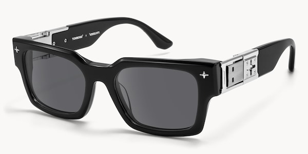 The Programmer - Rectangle Black Sunglasses