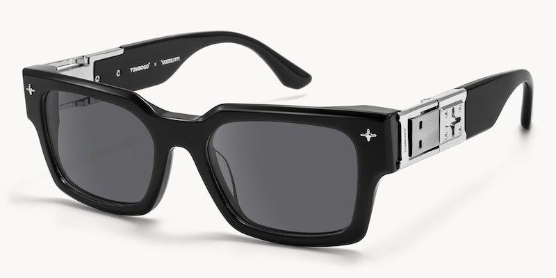 The Programmer - Rectangle Black Sunglasses