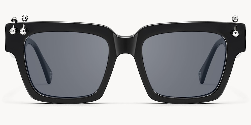 PIERCE - Square Black Sunglasses