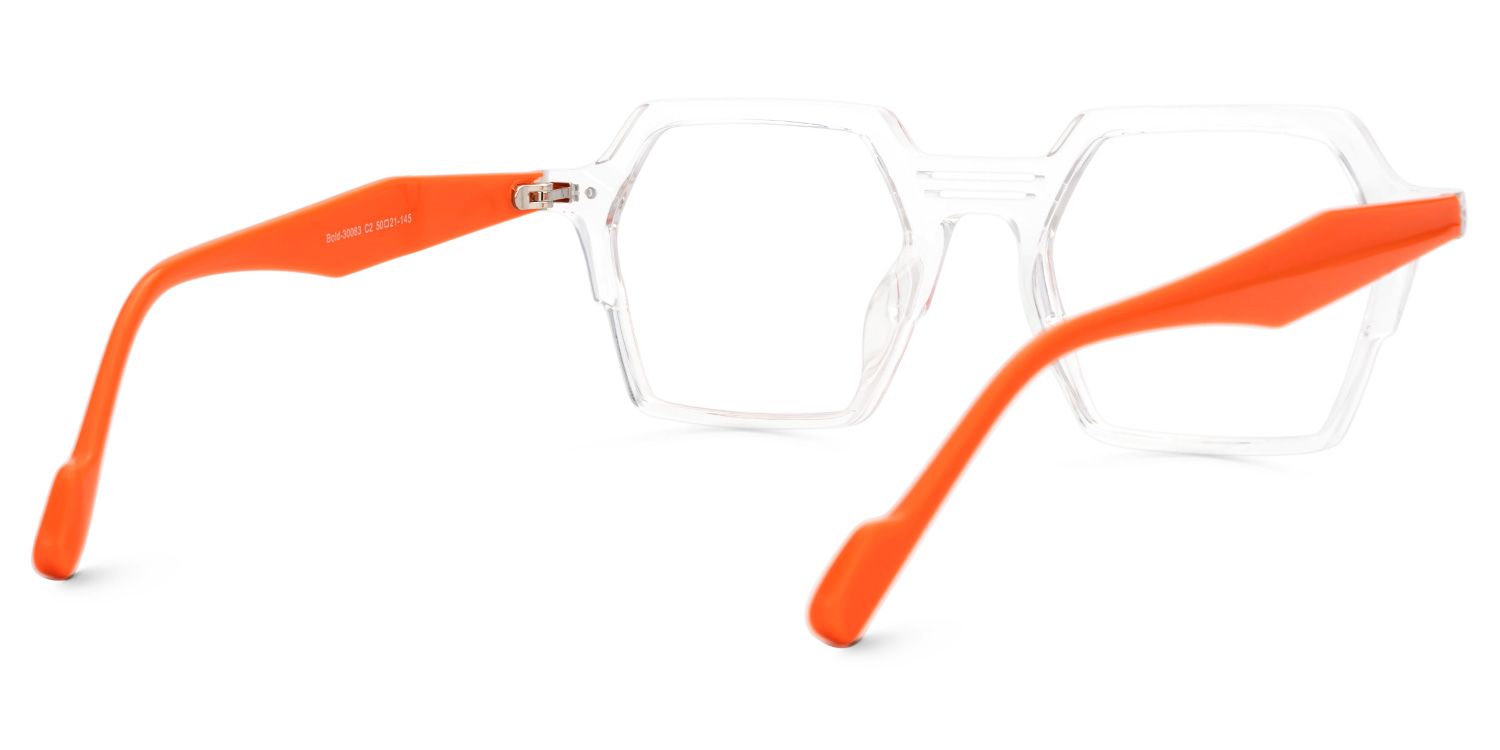 Hachiro - Geometric Crystal Eyeglasses | Vooglam Side View