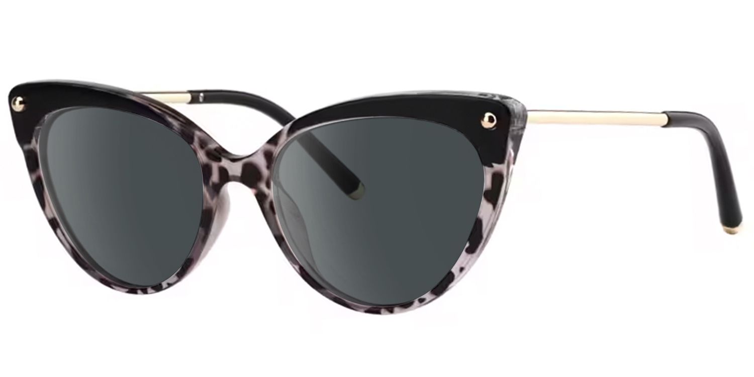 Drusilla - Cat Eye Black Sunglasses | Vooglam Front View
