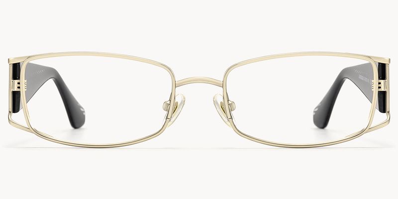 Wren - Rectangle Gold Eyeglasses