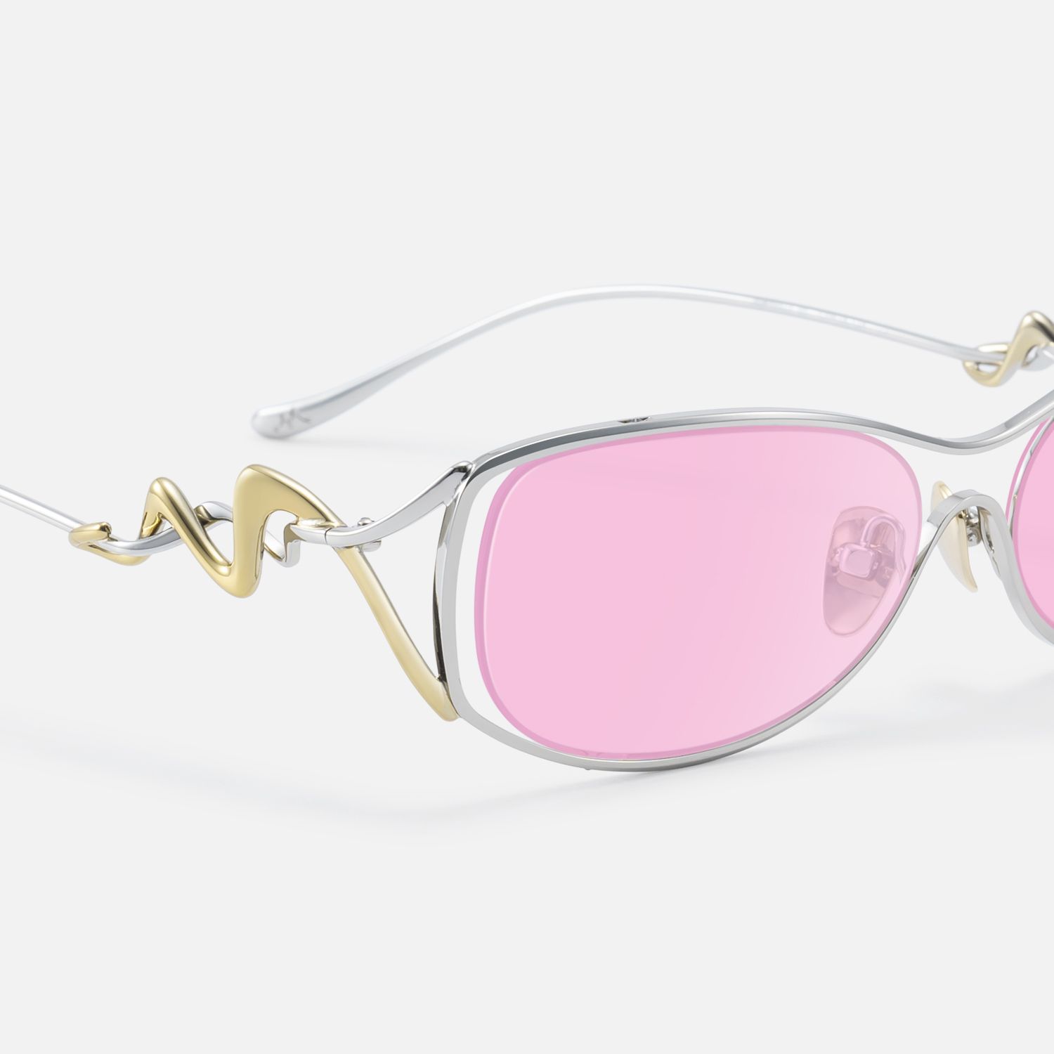 Wave Temple & Pink Tint Hollow Shades