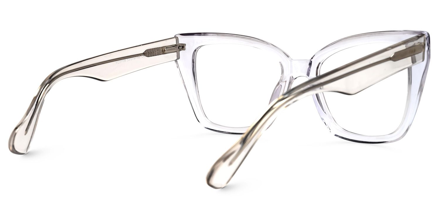 Efrem - Cat Eye Crystal Eyeglasses | Vooglam Side View
