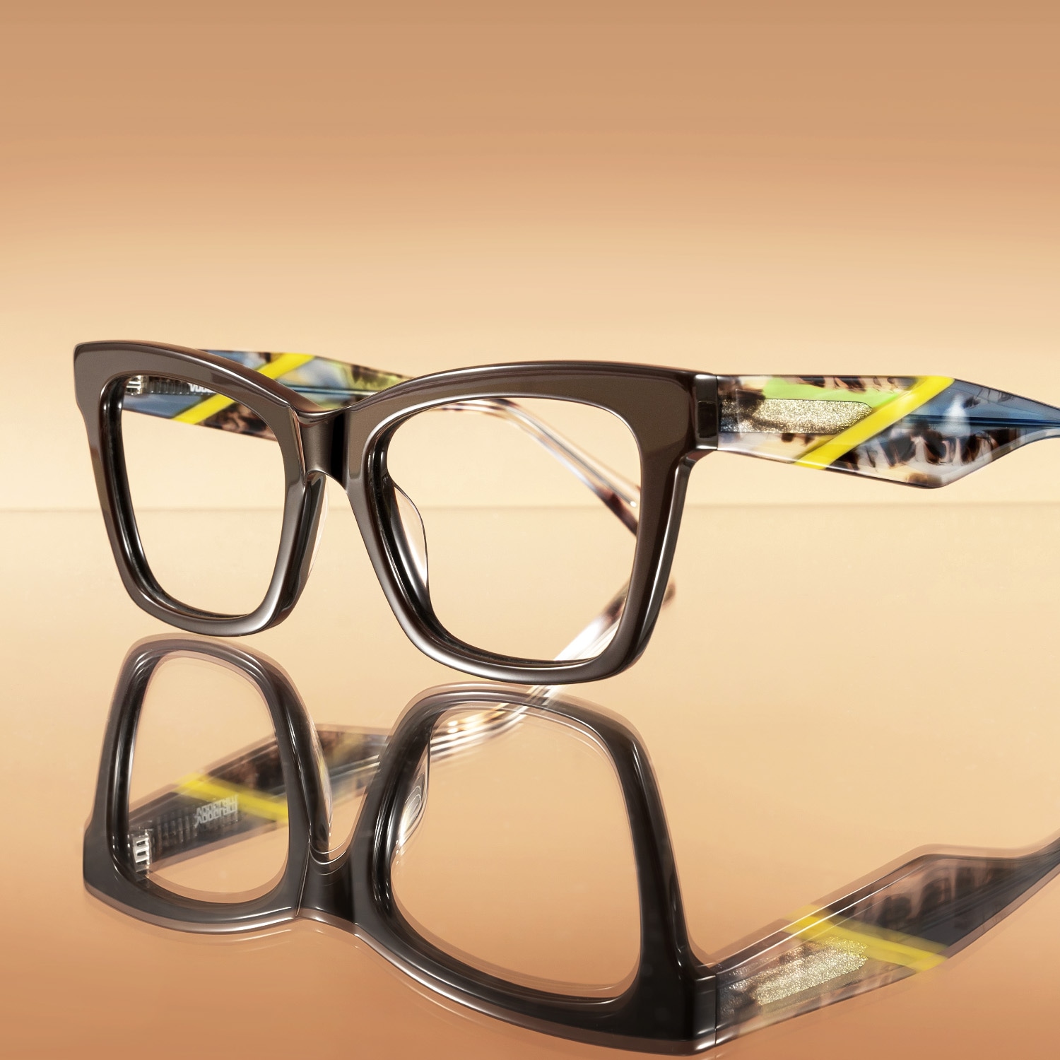 Vibranium - Rectangle Brown Eyeglasses - 1