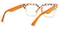 Nathifa - Browline Multicolor Eyeglasses | Vooglam Side View