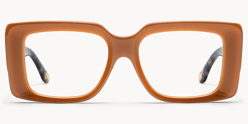 Kente - Rectangle Brown Eyeglasses