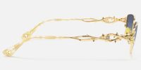 Spine - Geometric Gold Sunglasses | Vooglam Side View