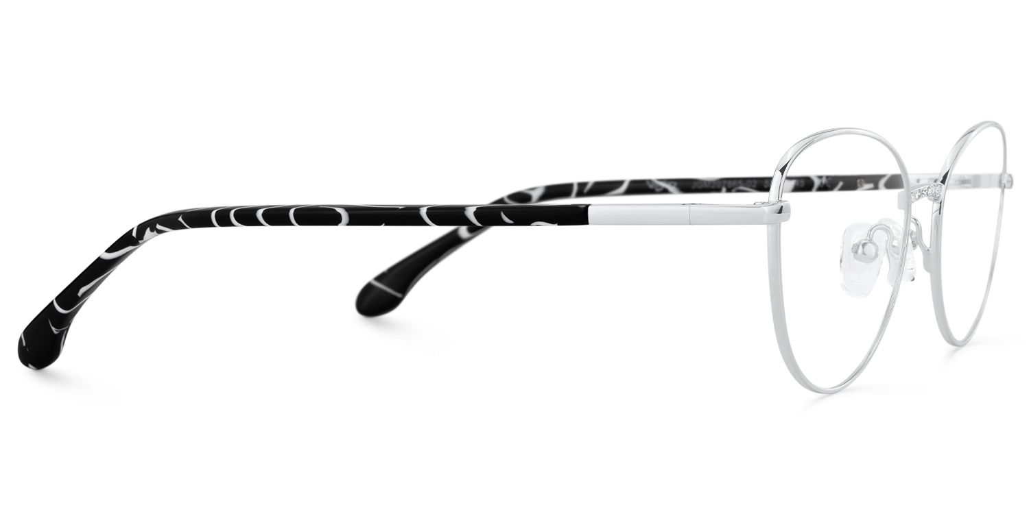 Starlette - Cat Eye Silver Eyeglasses | Vooglam 4
