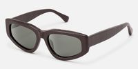 CruzHide - Geometric Brown Sunglasses | Vooglam Front View