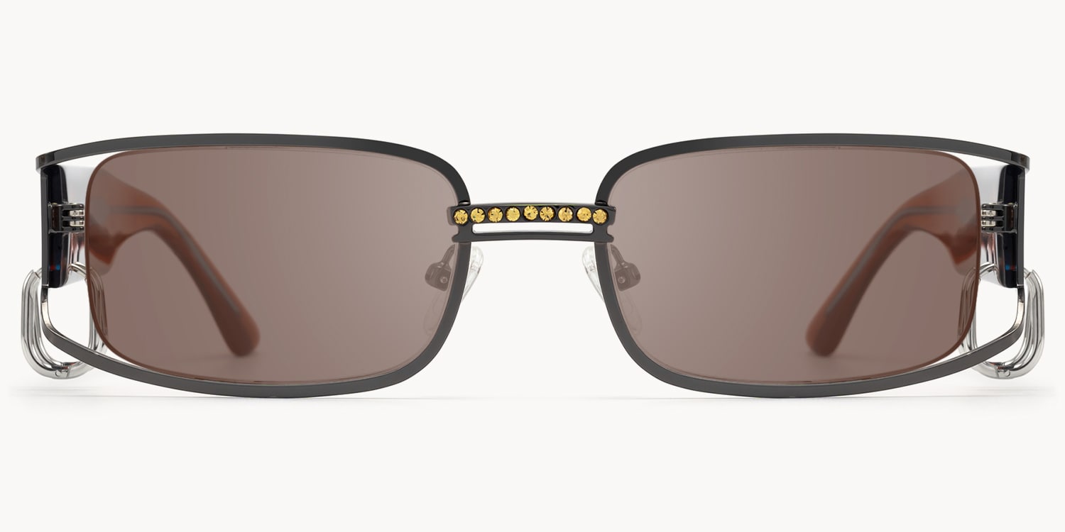 Riff - Rectangle Grey Sunglasses - 1