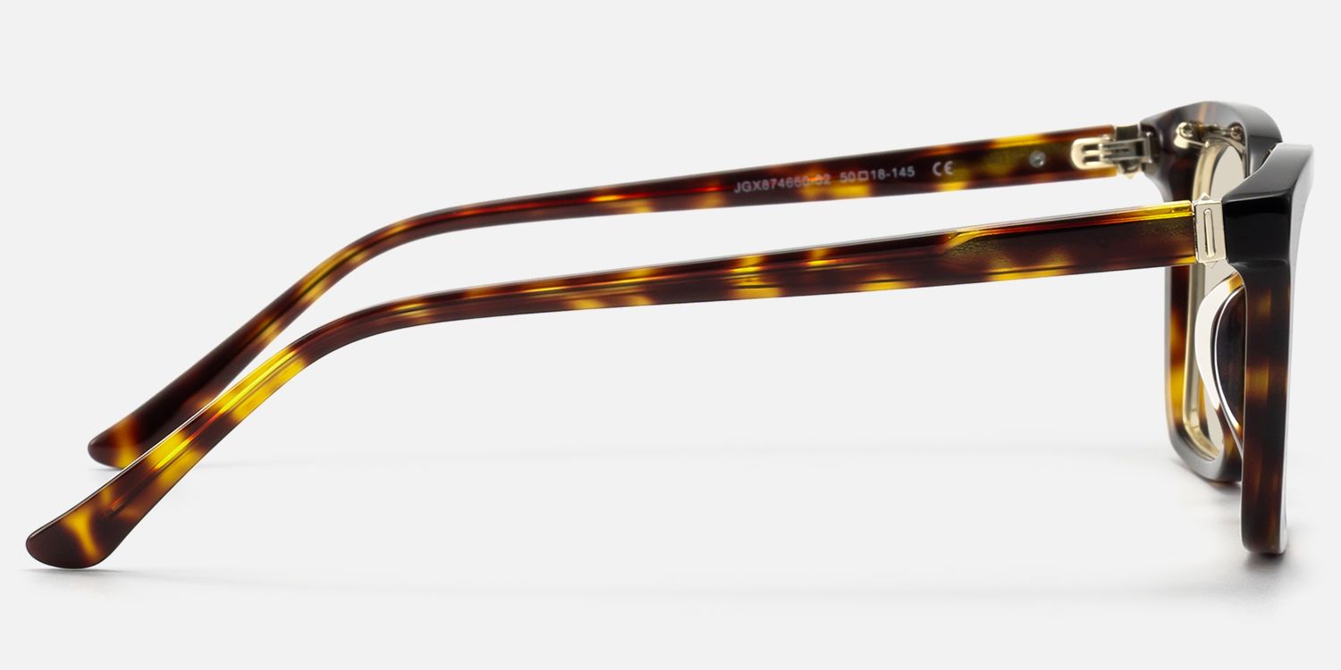 Chaparral - Retro Rectangle Tortoise Sunglasses | Vooglam Side View