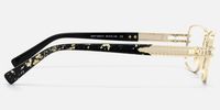 Veyra - Black & Gold Studded Glasses | Vooglam Side View