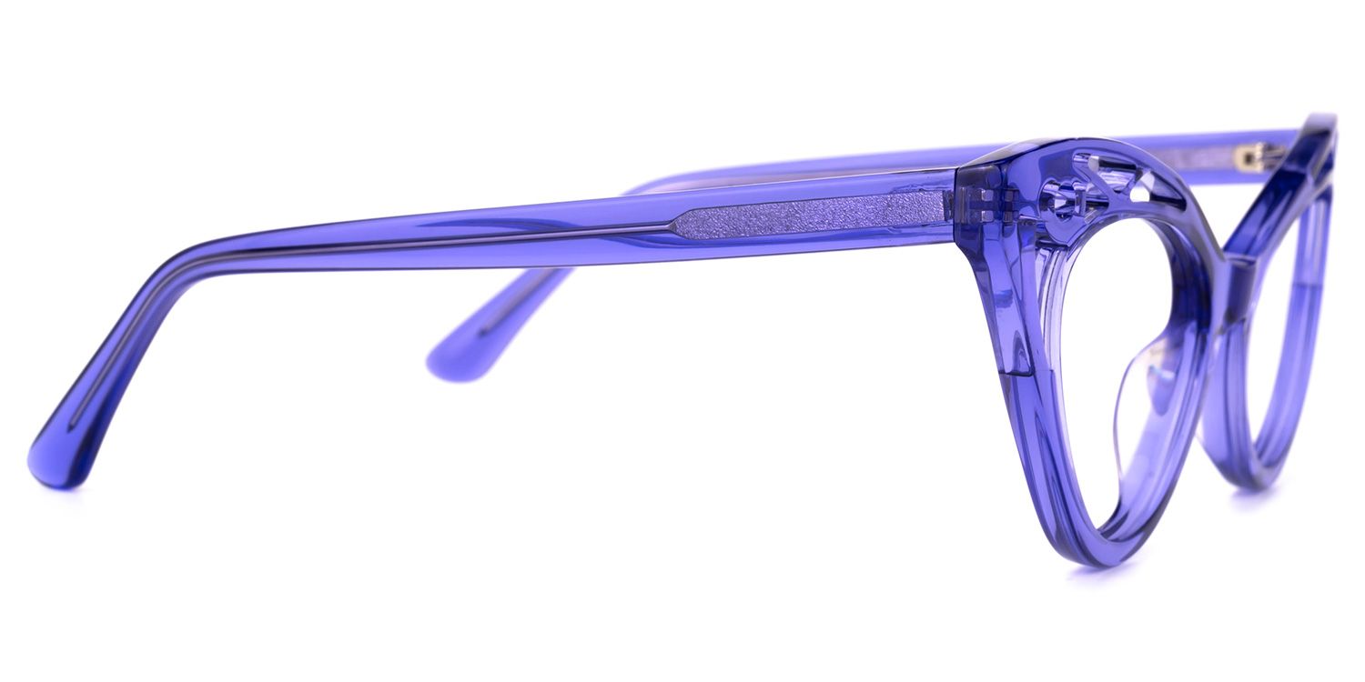 Ilyssa - Cat Eye Purple Eyeglasses | Vooglam 4