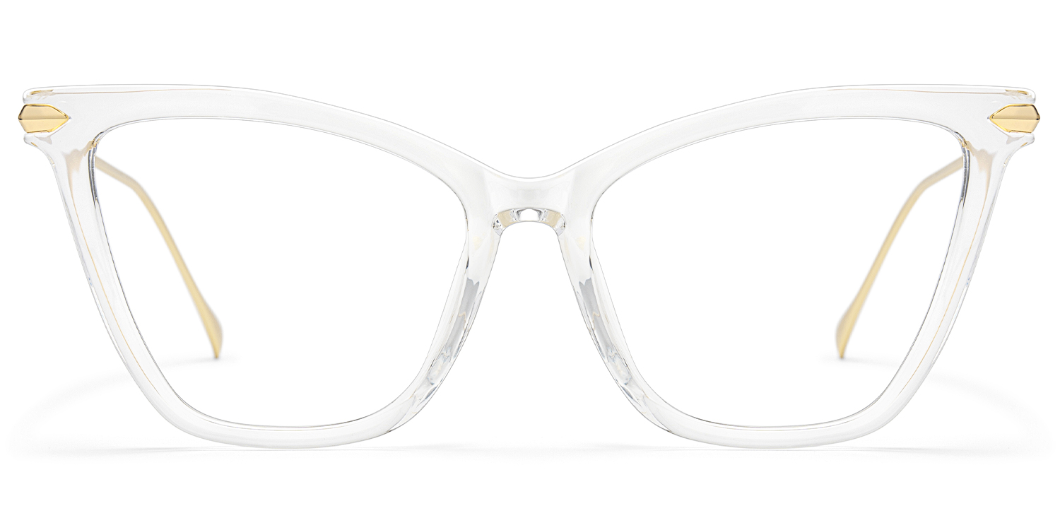 Hilary Clear Butterfly Prescription Glasses