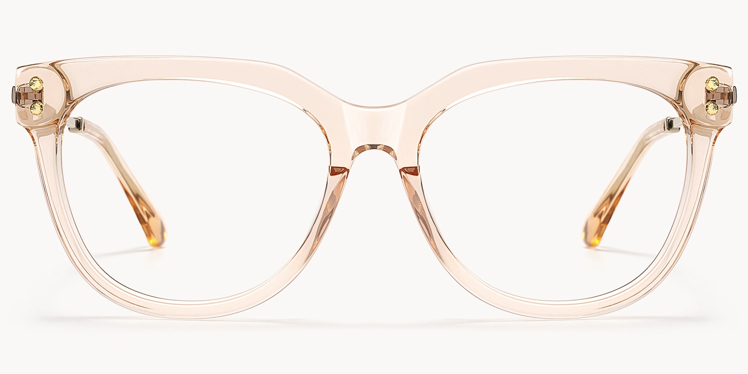 Wander - Cat eye Champagne Eyeglasses - 1