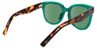 Vernetta - Square Dark/Green Sunglasses | Vooglam Side View