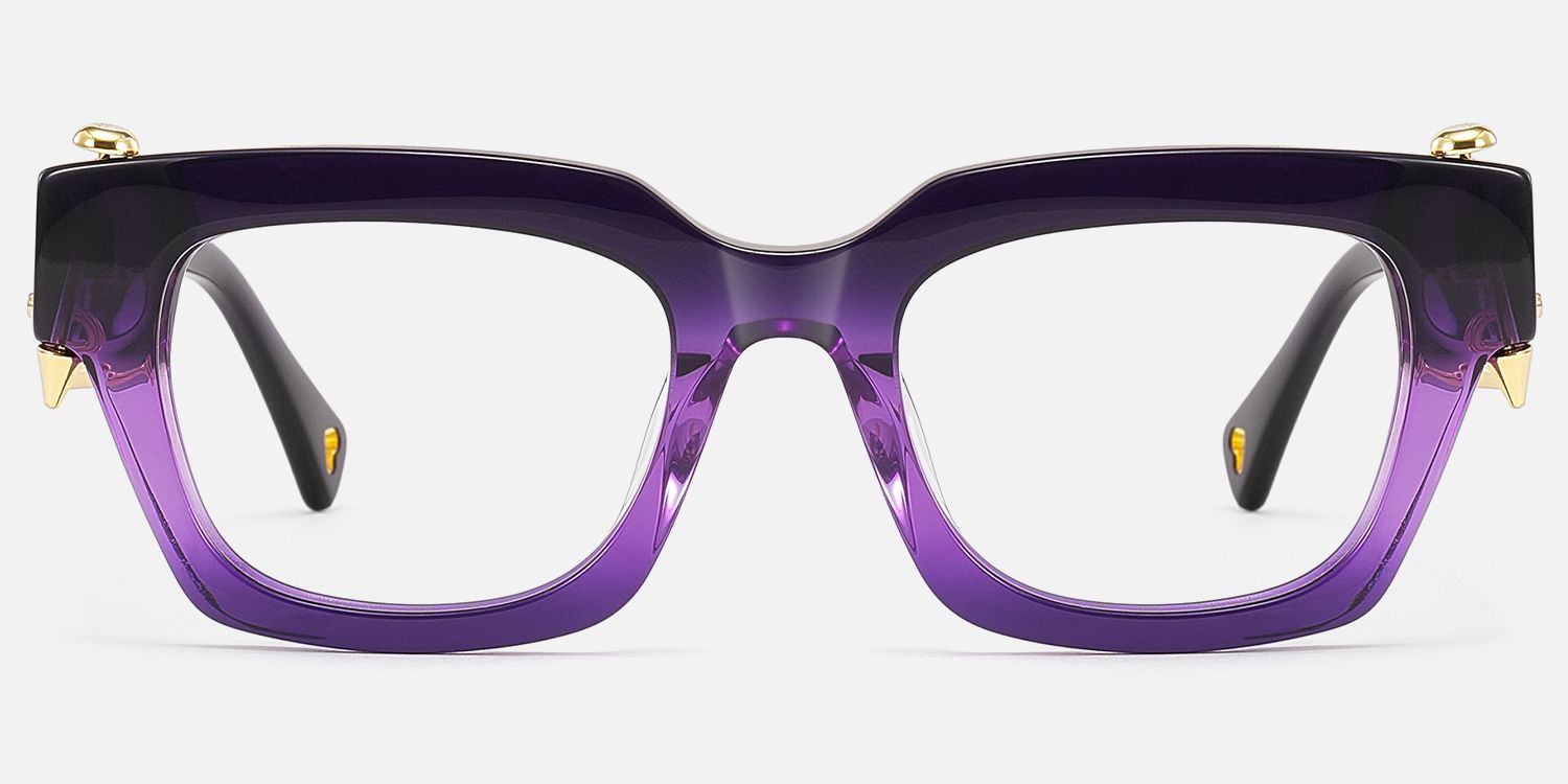 Sabrina - Rectangle Purple Eyeglasses product detail 2