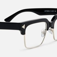 Nathifa - Browline Black Eyeglasses | Vooglam Design Details