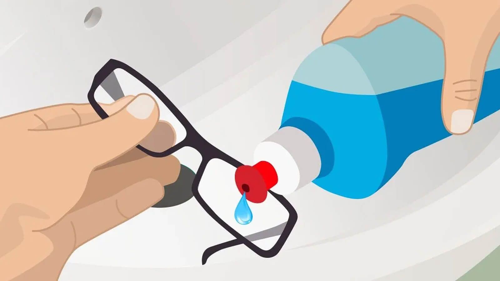 wrong way to use dish cleaner to wash eyeglasses